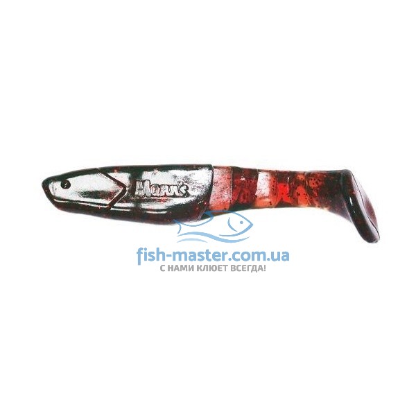 Силикон Manns Predator 3 M-066 RFMO моторное масло-хамелеон с красной блесткой 80мм