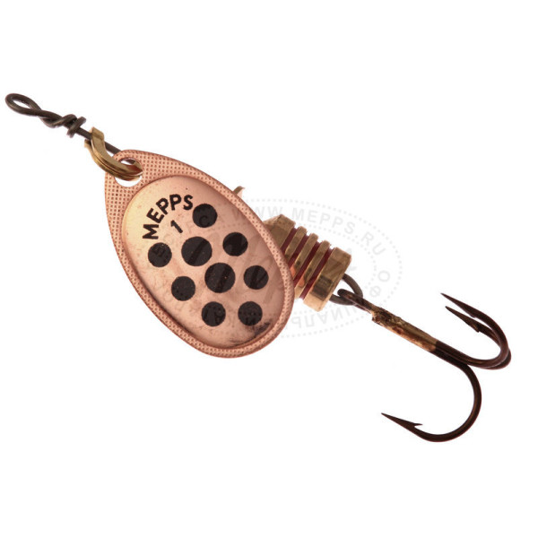 Spoon spinner Mepps Aglia Decoree No. 2 copper/blackheads 4.5g