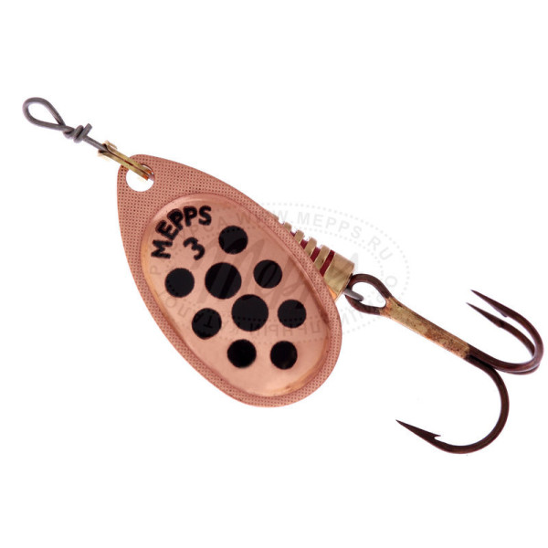 Spoon spinner Mepps Aglia Decoree No. 3 copper/black dots 6.5g