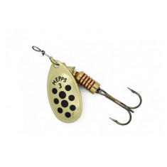 Spoon spinner Mepps Comet Decoree No. 1 gold/black dots 3.5g