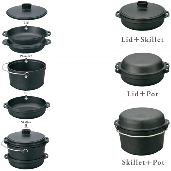 Чугунная печь Snow Peak CS-550 Cast Iron Duo Cooker