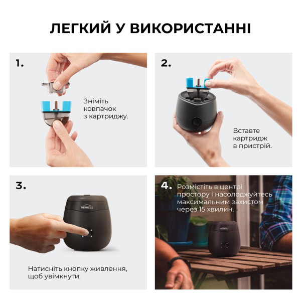 Пристрій від комарів Thermacell E55 Rechargeable Mosquito Repeller к:charcoal