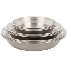 Набір посуду Snow Peak TW-021FK Renewed Tableware Set L Family Stainless steel Набір посуду Snow Peak TW-021FK Renewed Tableware Set L Family Stainless steel