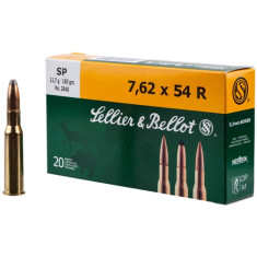 Патрон Sellier & Bellot кал. 7,62x54 R куля SP маса 11,7 г/180 гран. Поч. швидкість 800 м/с.