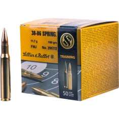 Патрон Sellier & Bellot кал. 30-06 Sprg куля FMJ маса 11,7 г/180 гран. Поч. швидкість 815 м/с.
