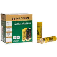 Патрон Sellier & Bellot MAGNUM кал. 20/76 дріб № 5 (3 мм) навішування 33,5 г