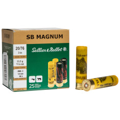 Патрон Sellier & Bellot MAGNUM кал. 20/76 дріб № 3 (3,5 мм) навішування 33,5 г