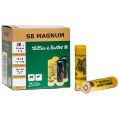 Патрон Sellier & Bellot MAGNUM кал. 20/76 дріб № 1 (4 мм) навішування 33,5 г