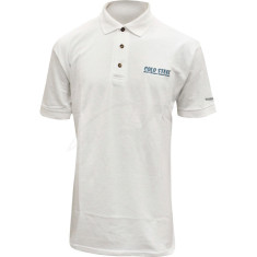 Cold Steel Embroidered Polo T-Shirt. Size - L. Color - white