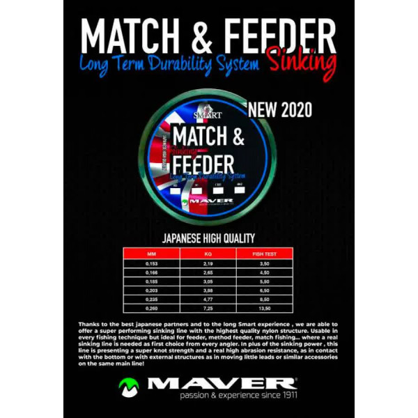 Леска Smart Match & Feeder Sinking 150m 0.153mm 2.1kg