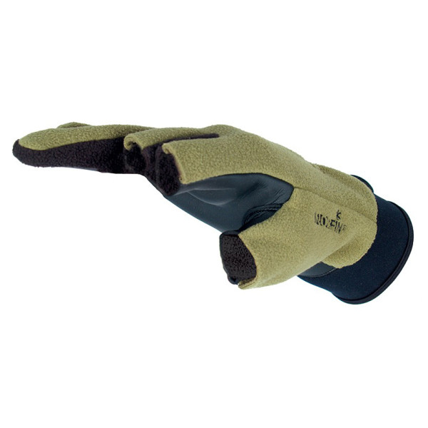 Перчатки Norfin Power L флис/неопрен трехпалые Black/khaki