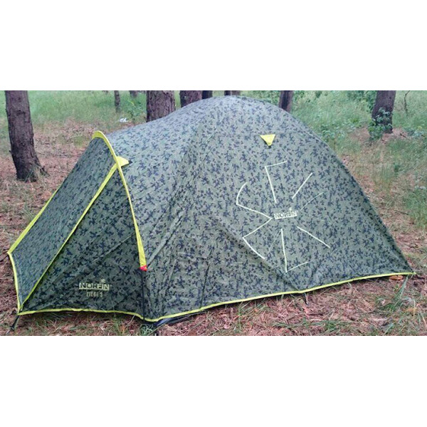 Палатка Norfin Ziege 3 3000мм 210(+80)Х180х130см