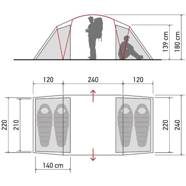 Палатка Norfin Salmon 4 3000/6000mm