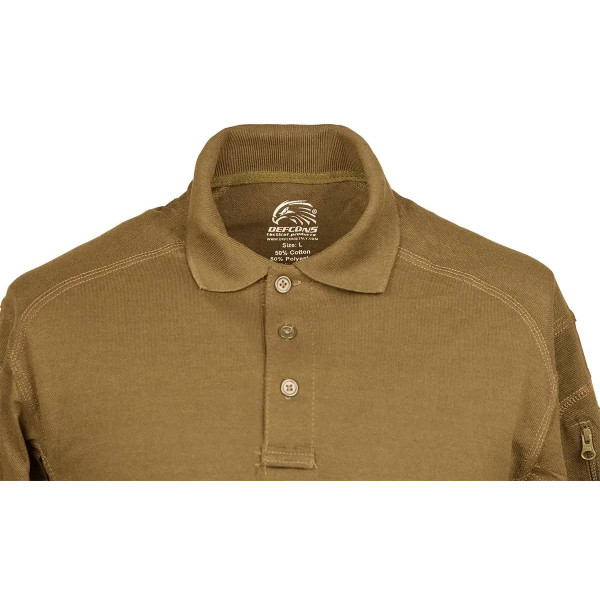 Тенниска поло Defcon 5 Tactical Polo Short Sleeves with Pocket XL Coyote brown