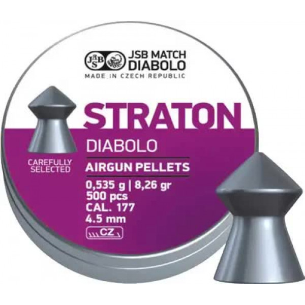 Пули пневматические JSB Diabolo Straton. Кал. 4.53 мм. Вес - 0.53 г. 500 шт/уп