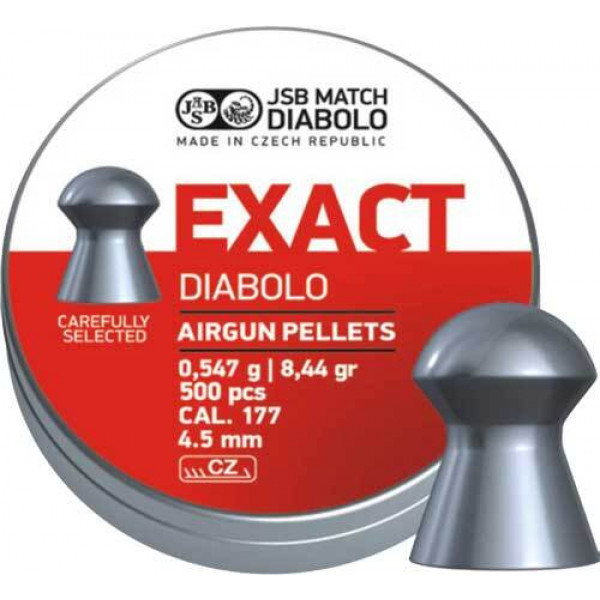 Пули пневматические JSB Diabolo Exact. Кал. 4.5 мм. Вес - 0.54 г. 500 шт/уп