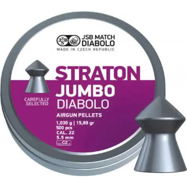 Кулі пневматичні JSB Diabolo Straton Jumbo. Кал. 5.5мм. Вага - 1.03 р. 500 шт/уп