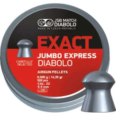 Пневматичні кулі JSB Diabolo Exact Jumbo Express. Кал. 5.52 мм. Вага - 0.93 г. 250 шт/уп