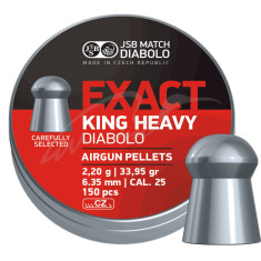 Кулі пневматичні JSB King Heavy. Кал. 6,35 мм. Вага - 2.2 г. 300 шт/уп