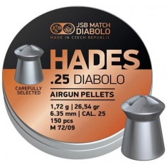 Кулі пневматичні JSB Hades. Кал. 6,35 мм. Вага - 1.72 г. 150 шт/уп