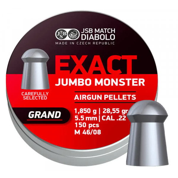 Пули пневматические JSB Diabolo Exact Jumbo Monster Grand 5,52 мм 1,850 гр 150 шт/уп