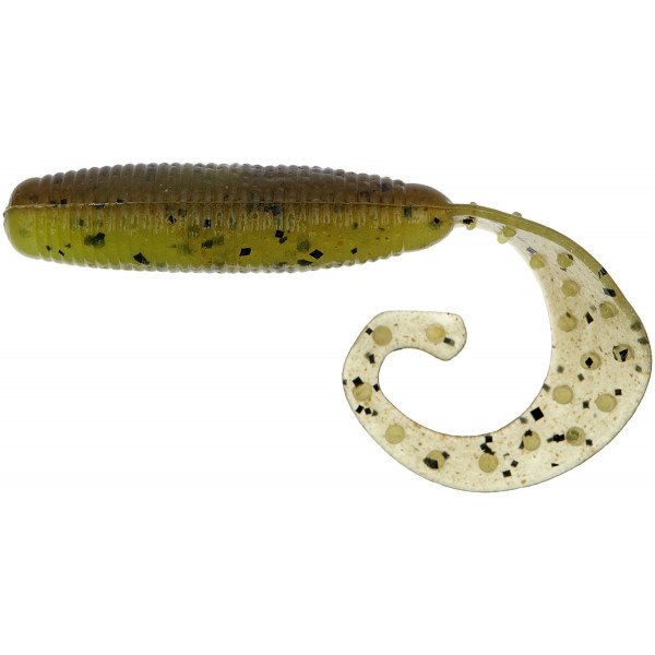 Силікон Reins Fat G-Tail Grub 2" B08 Green Pumpkin Chart Melon (16 шт/уп.)