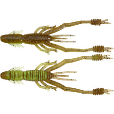 Силікон Reins Ring Shrimp 4" B08 Green Pumpkin Chart Melon (6 шт/уп.) Силікон Reins Ring Shrimp 4" B08 Green Pumpkin Chart Melon (6 шт/уп.)