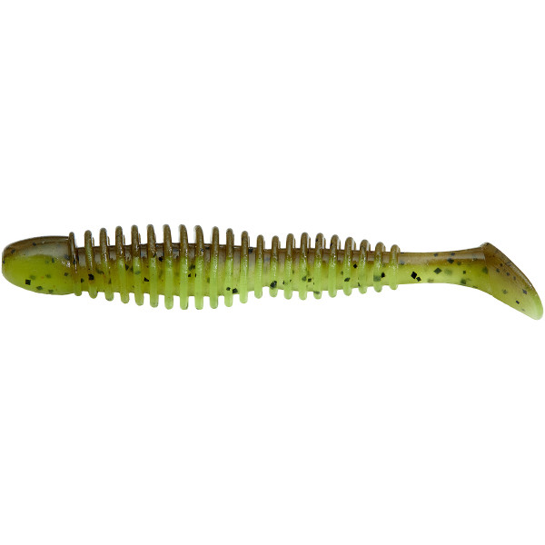 Силікон Reins Bubbring Shad 3" B08 Green Pumpkin Chart Melon (6шт/уп.)