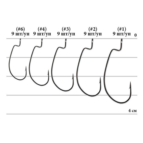 Гачок Decoy Worm19 S. S. Hook #6 (9 шт/уп)