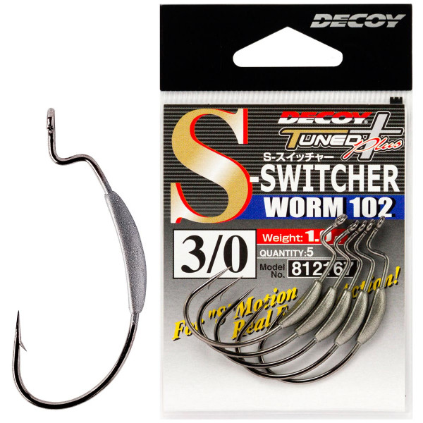 Крючок Decoy Worm 102 S-Switcher 2/0, 5шт