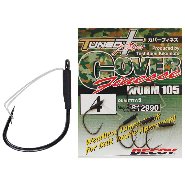 Крючок Decoy Worm 105 Cover Finesse 2/0, 5шт