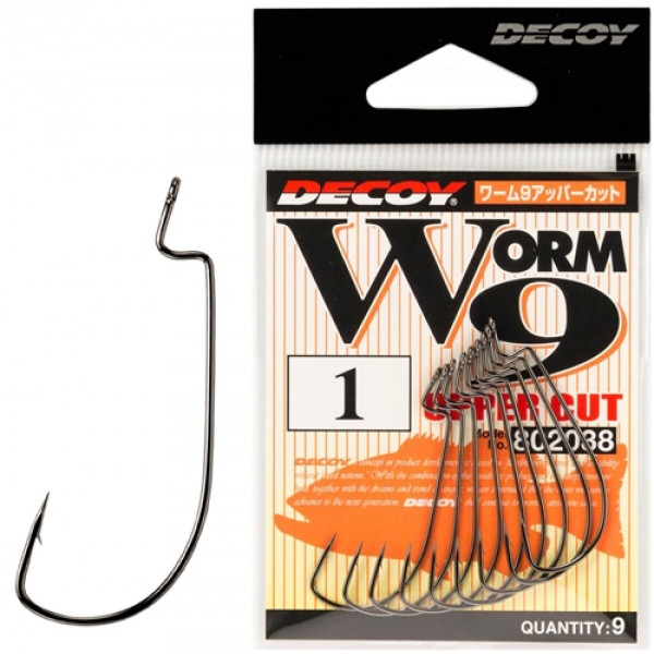 Decoy Worm 9 Upper Cut 4 Hook, 9pcs