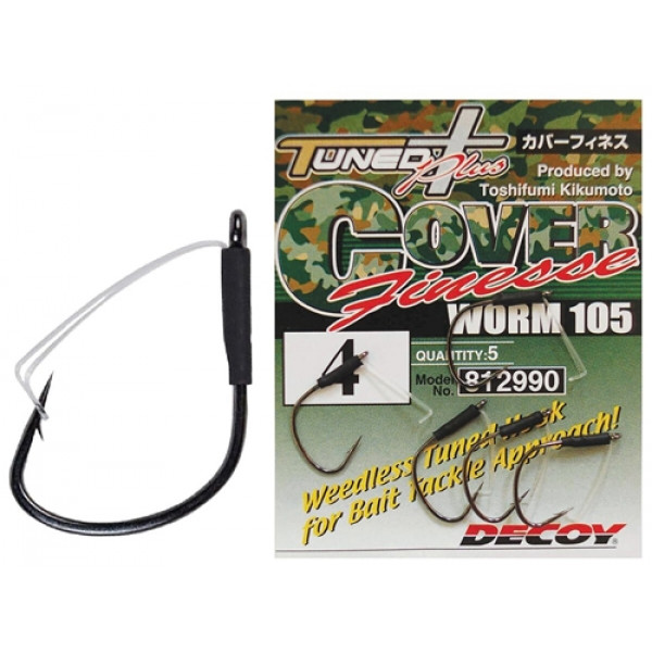 Decoy Worm 105 Cover Finesse 1 Hook, 5pcs