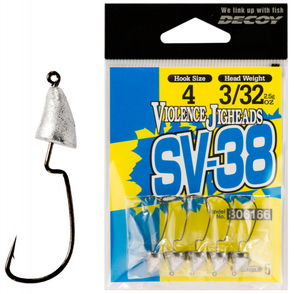 Jig head Decoy Violence Jighead SV-38 # 6 0.9g 5 pcs / pack