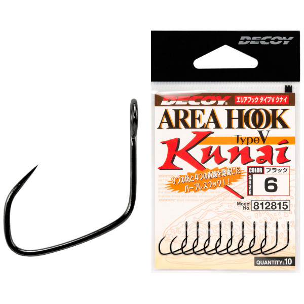 Крючок Decoy Area Hook V Kunai #8, 10шт.