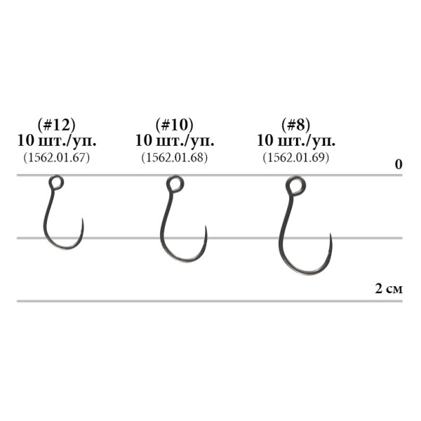 Крючок Decoy Area Hook III #12, 10шт.