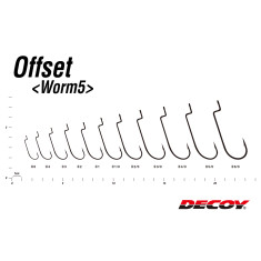 Крючок Decoy Worm 5 Offset 2/0, 8шт