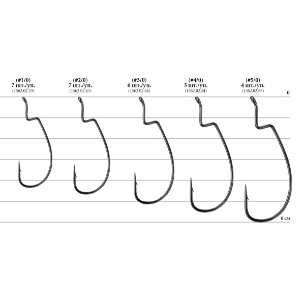 Крючок Decoy Worm 21 Digging Hook 1/0, 7шт