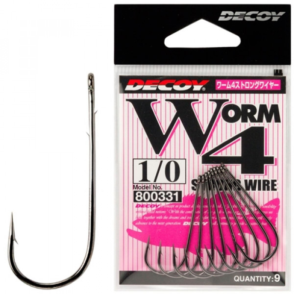 Decoy Worm 4 Strong Wire 3/0 Hook, 8pcs