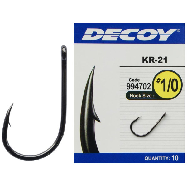 Крючок Decoy KR-21 Black Nickeled #5, 12 шт.