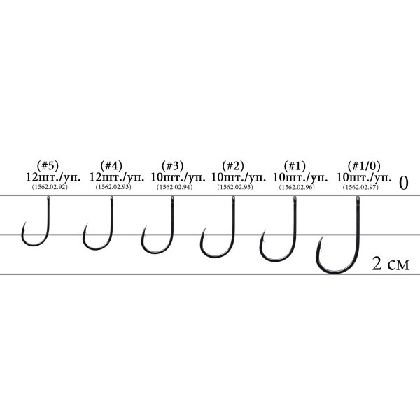 Decoy Hook KR-21 Black Nickeled # 3, 10 pcs.