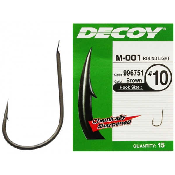 Крючок Decoy M-001 Round light 14, 15 шт.