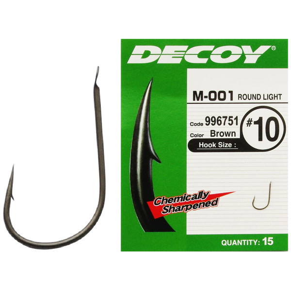 Крючок Decoy M-001 Round light 12, 15 шт.