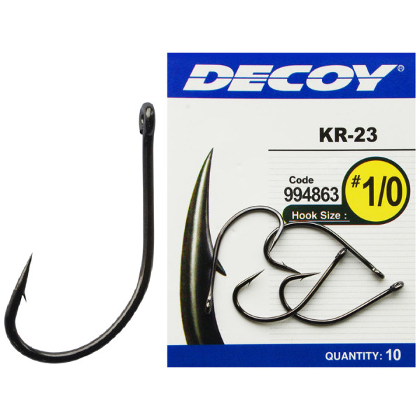 Крючок Decoy KR-23 Black Nickeled #3, 12 шт.