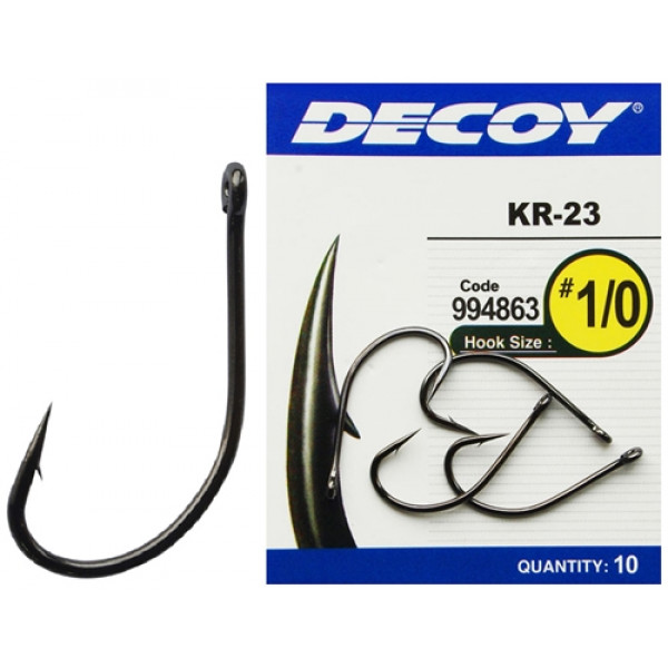 Decoy Hook KR-23 Black Nickeled # 2, 10 pcs.