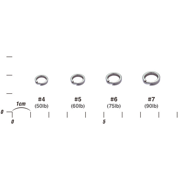 Кольцо заводное Decoy Split Ring 4, 50lb, 20 шт.