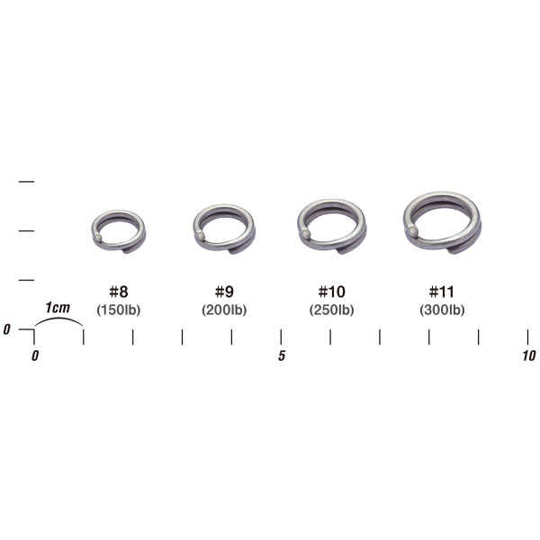 Кільце заводне Decoy Split Ring Heavy #8 150lb (10 шт/уп)