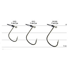 Гачок Decoy Worm120 HD Hook Masubari #1/0 (5 шт/уп)