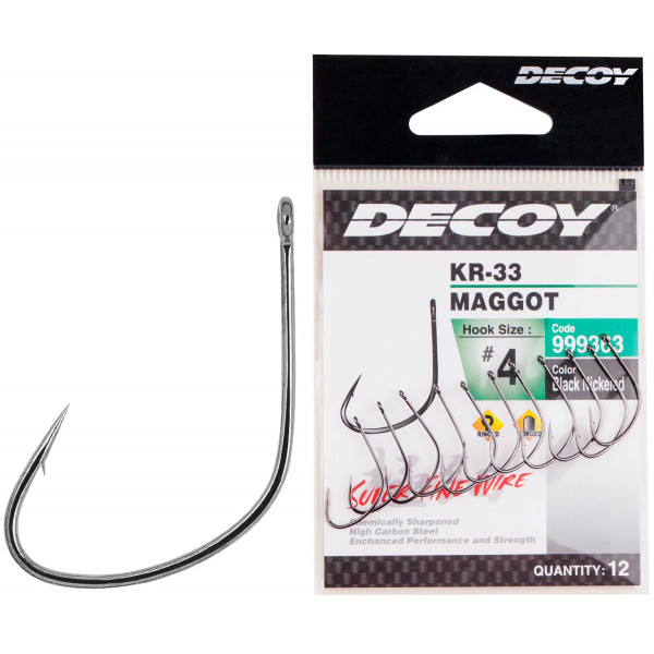 Крючок Decoy KR-33 Maggot #16 16шт/уп