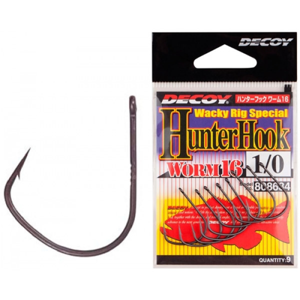 Decoy Worm16 Hunter Hook # 1/0 9 pcs / pack